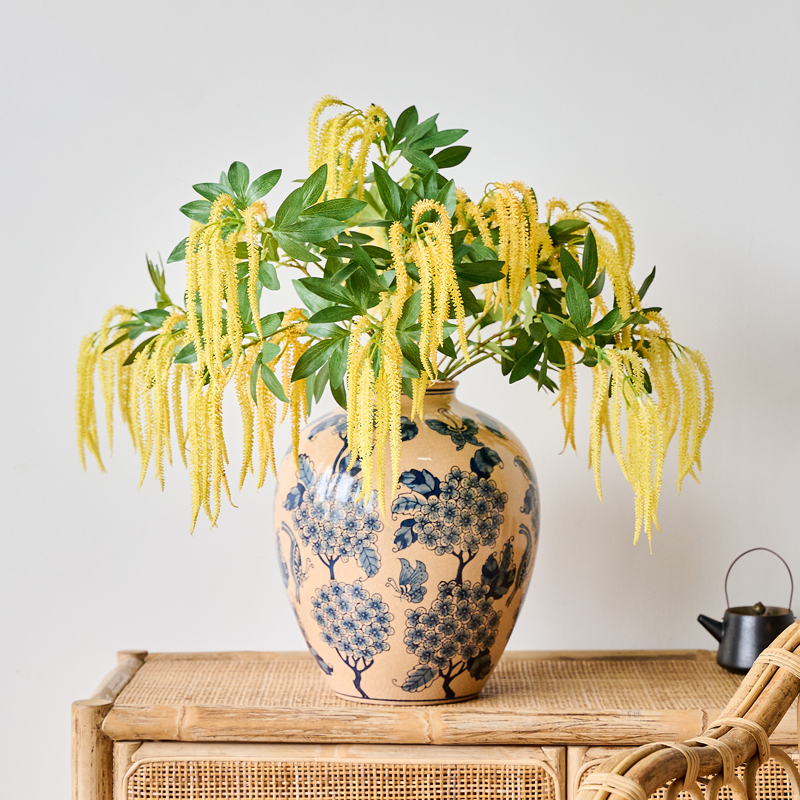 仿真花束假花柔丽丝吊米插花材料高品质室内客厅软装装饰花艺摆设 - 图1