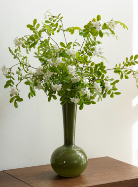 洋槐花仿真花客厅餐桌植物仿生绿植干花假花摆设装饰花艺插花摆件