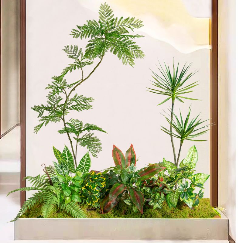 仿真绿植造景组合景观室内楼梯间走廊装饰花阳台网红仿生植物摆设 - 图0