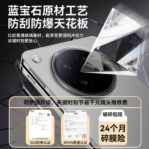 Newyu适用OPPOfindn6镜头膜findN5手机摄像头膜OPPO新款防爆高清findn3后置钢化膜N5全覆盖保护折叠屏N6贴膜 - 图0