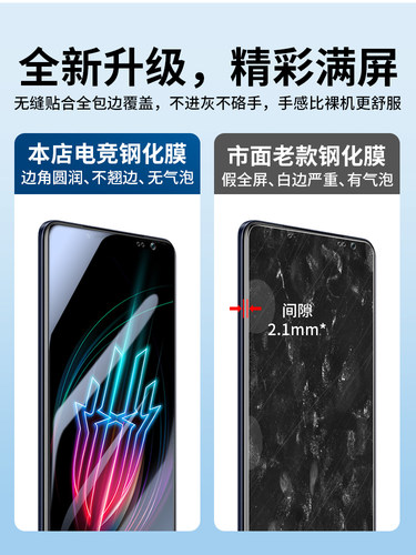 适用努比亚红魔6spro钢化膜红魔8Pro手机膜7全屏5G/5S覆盖7s/3电竞10游戏七六代z50ultra高清z40spro贴膜6R9s - 图0