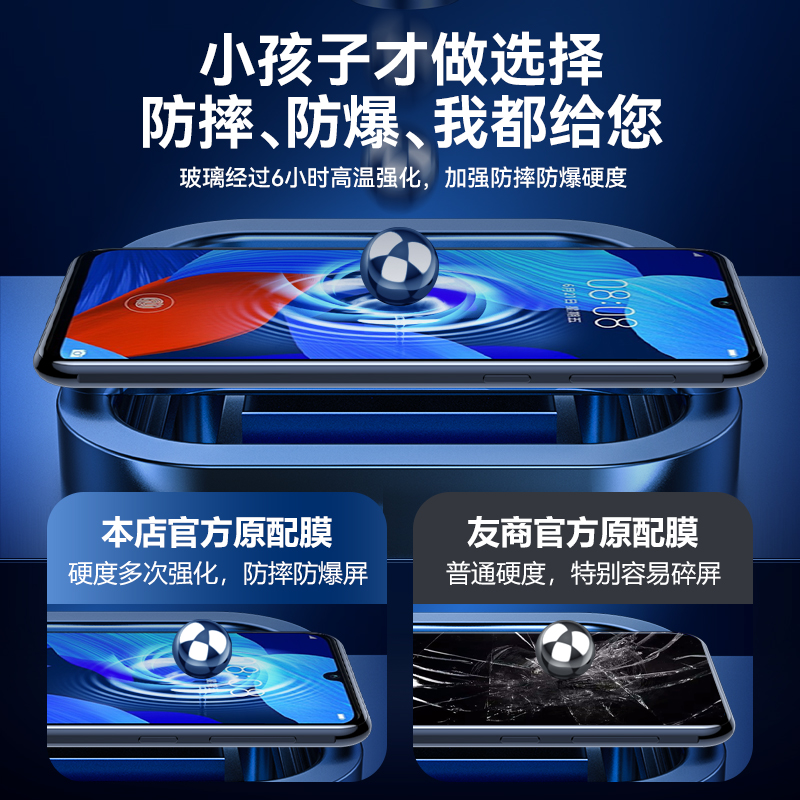 适用华为nova5pro钢化膜HUAWEInova5pro手机膜por全屏覆盖nov抗蓝光防爆no无白边防指纹nove护眼保护贴合屏幕 - 图2