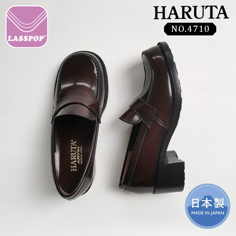 Haruta4710日本JK制服鞋英伦小皮鞋女粗跟单鞋圆头乐福鞋中跟学院 - 图0