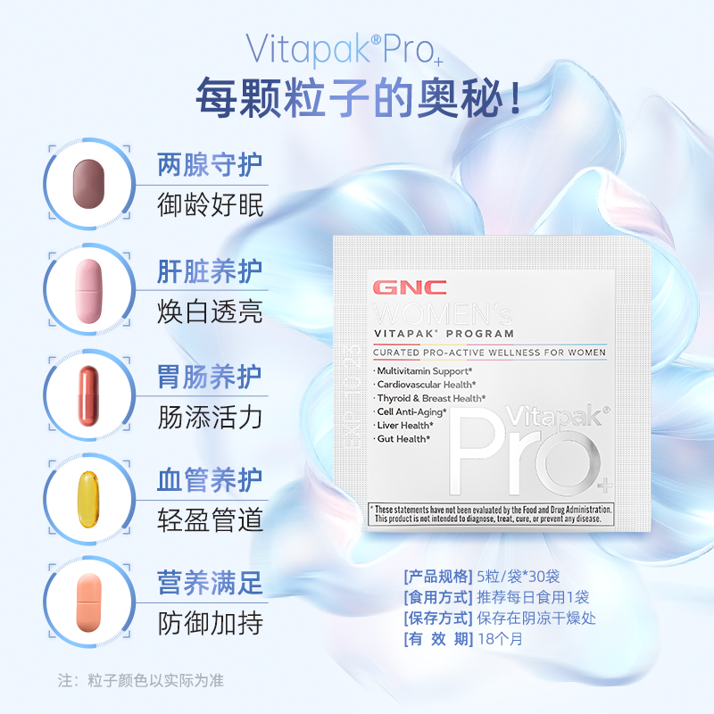 GNC健安喜Vitapak男女每日营养包PRO进阶款30包/盒