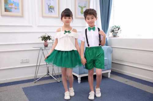 六一儿童节演出服小学生大合唱表演服男女童背带裤幼儿园校服现货 - 图0