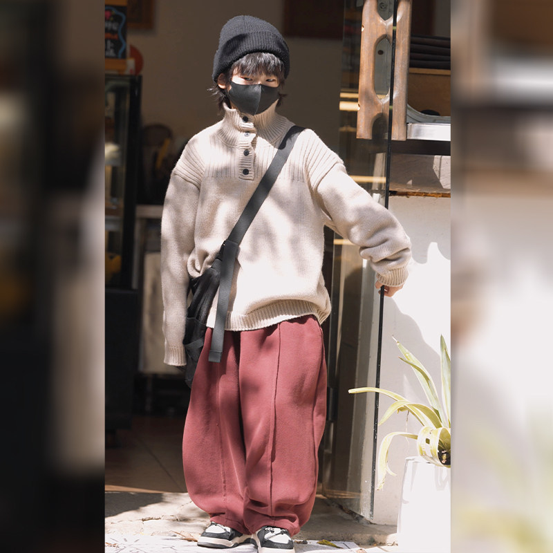 男童加绒裤子冬季2024新款儿童时髦帅气秋冬加厚中大童一体绒长裤,淘宝优惠券,粉丝福利购,淘宝优惠卷