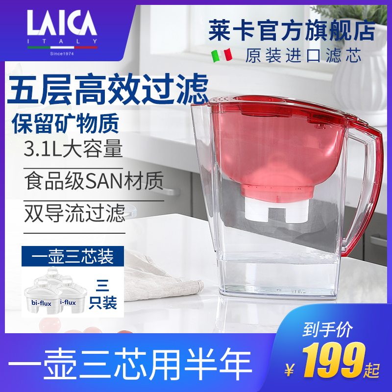 Laica萊卡濾水壺 淨水壺家用過濾器自來水進口濾芯3.1L
