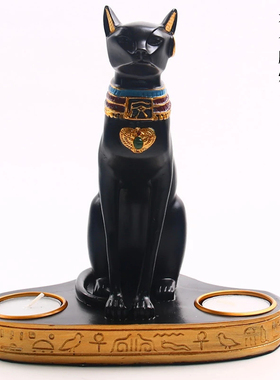 ins风埃及猫神北欧客厅卧室烛光