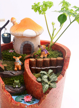 微景观多肉植物生态瓶diy材料