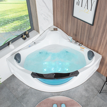 Triangular bathtub sector Surfing massage cylinder Intelligent thermostatic heating tub Euro style home Makeup Room Bath