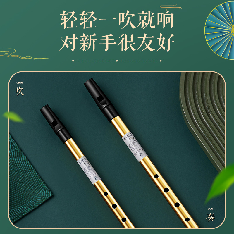 艺钛客乐器专营店爱尔兰哨笛初学者竖笛锡笛C调D调笛子专业演奏高音直笛乐器学生用3