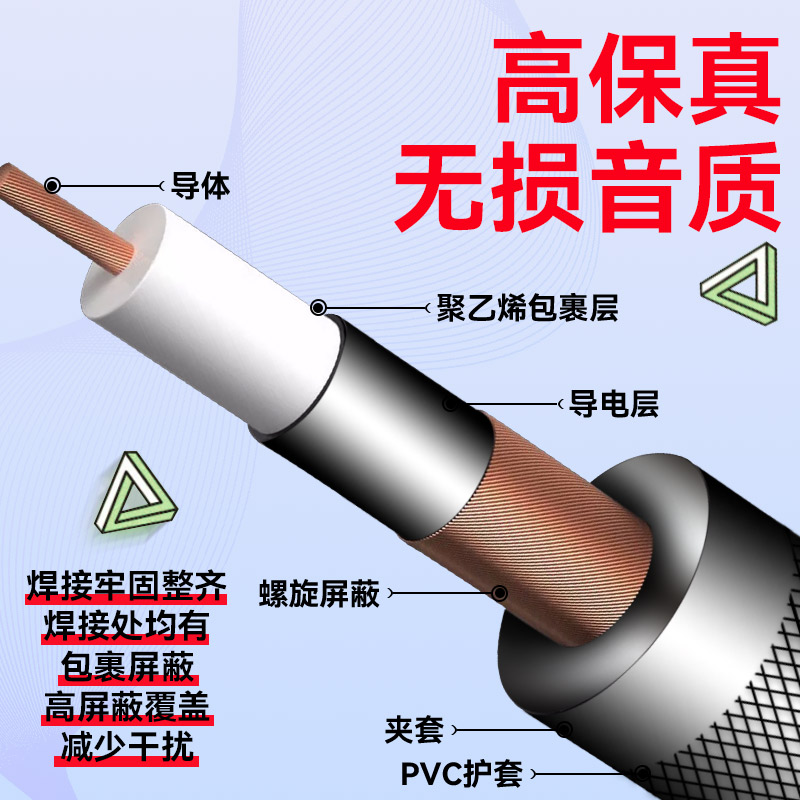 Kirlin科林吉他连接线电吉他连接线电箱木吉他贝斯乐器降噪音频线 - 图2