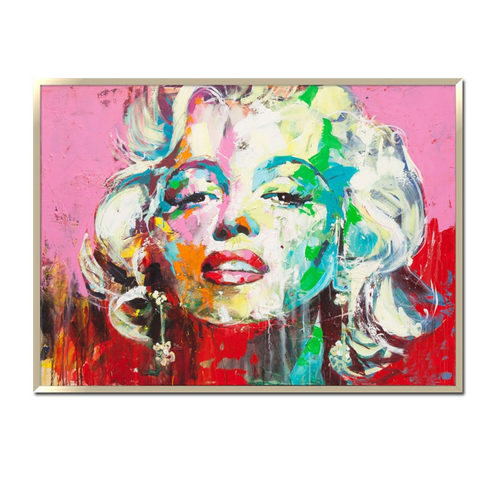 纯手绘波普定制肖像画客厅抽象油画头像礼物照片创意现代人像挂画 - 图3