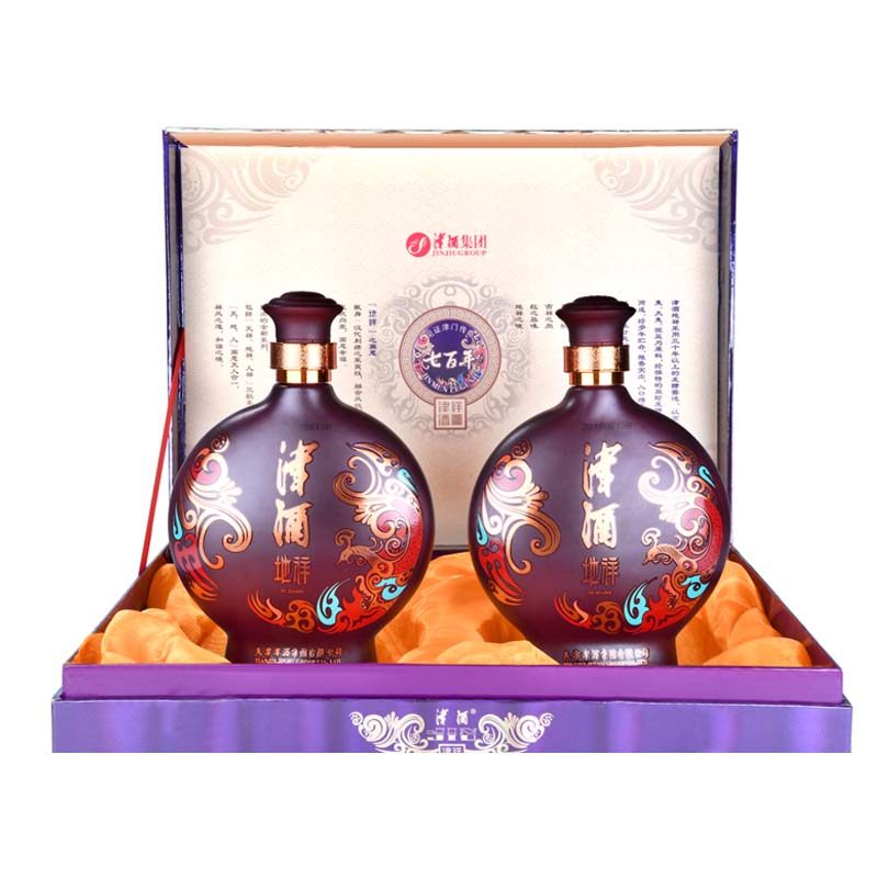 天津津酒 地祥 52度500mL*2 浓香型 白酒 祥凤系列礼盒装送礼长辈 酒骏实拍商品图