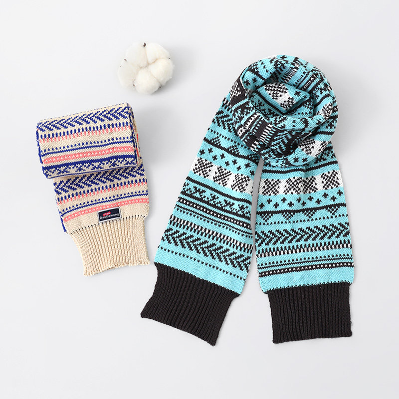 宝宝围巾冬一岁男童毛线女宝宝冬季外出防风保暖小孩挡风韩版可爱