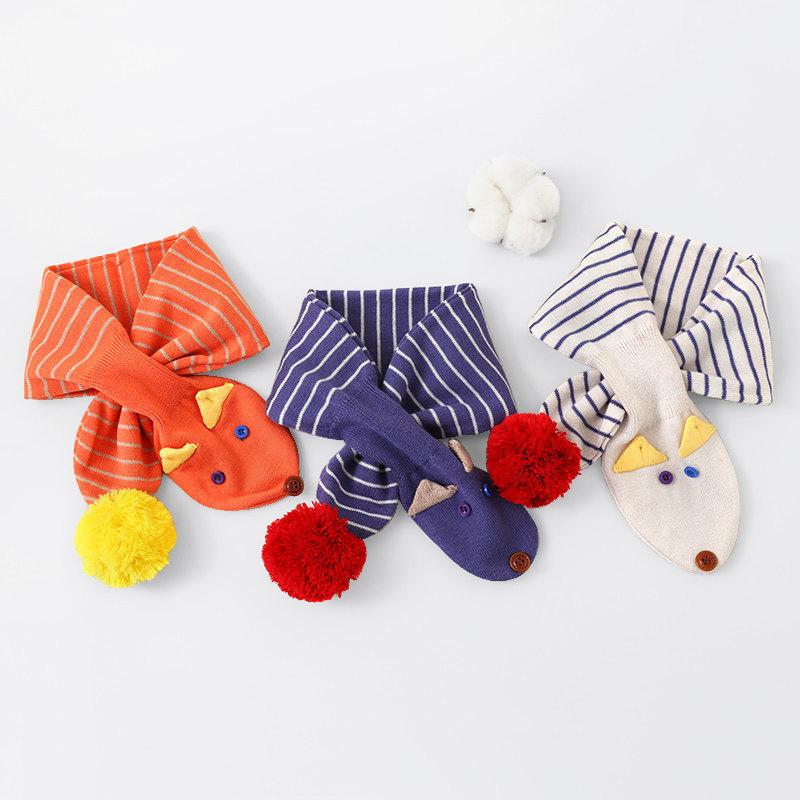 宝宝围巾冬一岁男童毛线女宝宝冬季外出防风保暖小孩挡风韩版可爱