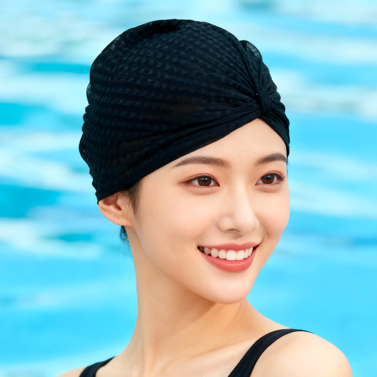 泳帽女长发专用不勒头可爱韩国日系显脸小成人女士褶皱潮款布料,淘宝优惠券,粉丝福利购,淘宝优惠卷