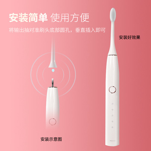 ROAMAN罗曼电动牙刷头T10S/T3T5替换T10万根刷毛敏感牙龈孕妇月子 - 图2
