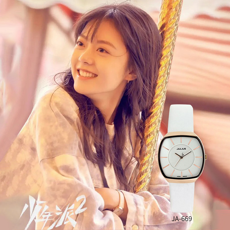 聚利时女式简约气质复古学生小方表 julius聚利时盈硕日韩腕表