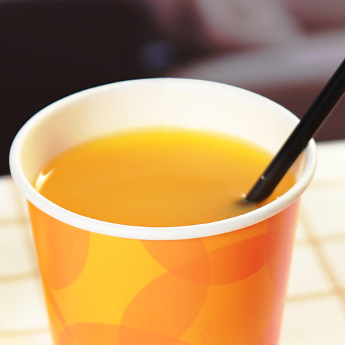 12/16/20盎司双PE冷饮一次性纸 果汁杯打包杯奶茶杯100套带盖包邮 - 图0