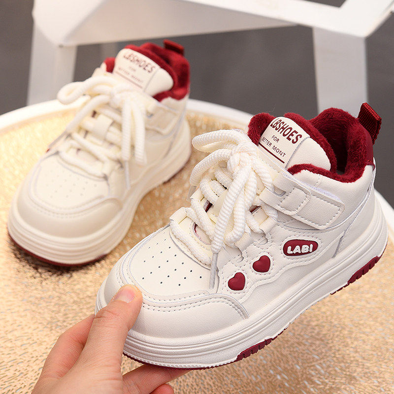 蜡比小星女童棉鞋小女孩加绒板鞋2025冬季新款保暖童鞋防滑休闲鞋,淘宝优惠券,粉丝福利购,淘宝优惠卷