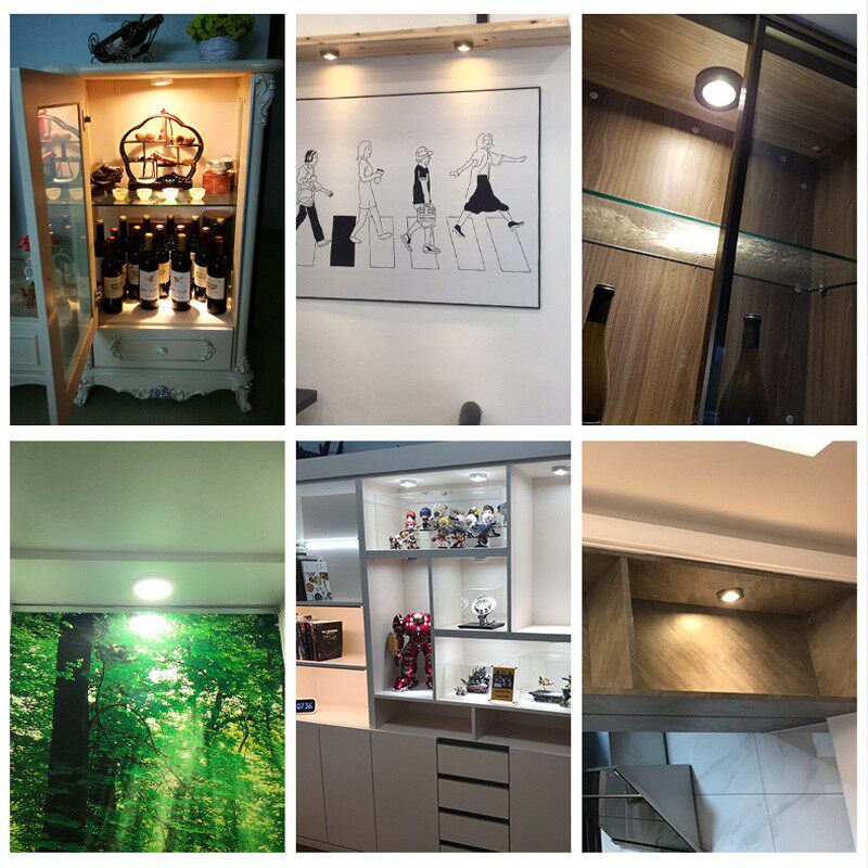 超薄明装小筒灯led天花灯圆形柜台灯3W5W酒柜免开孔微型吸顶灯1cm,淘宝优惠券,粉丝福利购,淘宝优惠卷