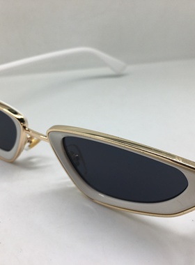 vintage金色个性三角形太阳镜男