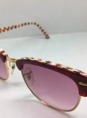 E8443S EJE Optico Sistema 手工红色板材框金色格子太阳镜墨镜