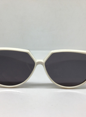 国外回流Vintage 80s Helena Rubinstein白色大框太阳镜女