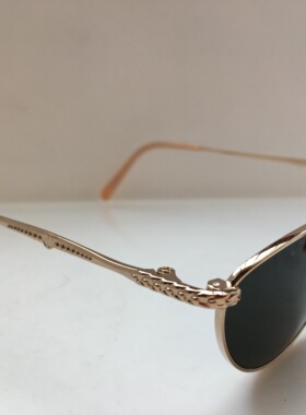 中古charles jourdan cj7053金色合金小框太阳眼镜墨镜日本产