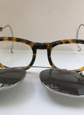 Lickey and Freinds玳瑁色板材框眼镜夹片太阳镜墨镜男女通用勾腿