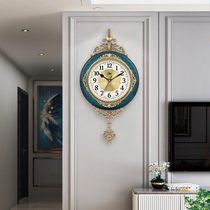 Conbassie Eurostyle Retro Swing Watch Living Room Hung Clock Creative Fashion Hanging Watch Muted Minimu Clock Quartz Clock