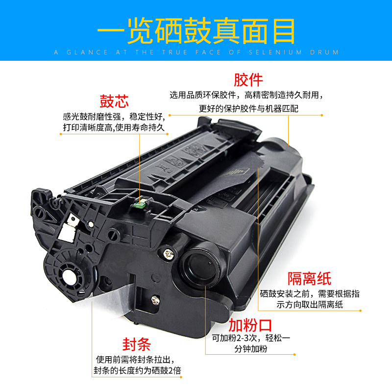 国豪易加粉适用惠普CF228A硒鼓hp28A墨盒M403d/n/dn/dw打印机M427dw/fdn/fdw hp403d m403dn 228a 427fdw粉盒 - 图2