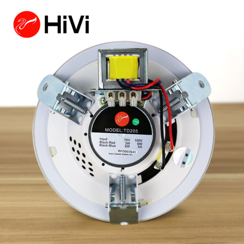 Hivi/惠威TD206吸顶喇叭 TD205天花音箱吊顶音响公共广播功放套装 - 图1