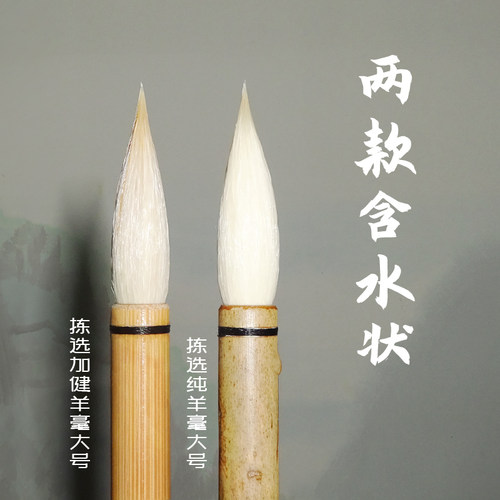 拣选加健纯羊毫羊兼毫白云笔开学季初学胆巴碑颜勤礼多宝塔 大中小楷短锋新魏体魏碑正楷书隶书戴月轩毛笔 - 图0