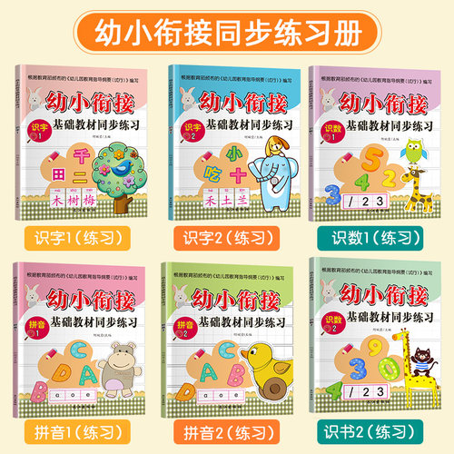 幼小衔接教材全套12册加减法一日一练拼音数学练习册 学前测试卷幼儿园大班升一年级学前班入学准备 儿童中班书籍早教幼升小练习本 - 图1