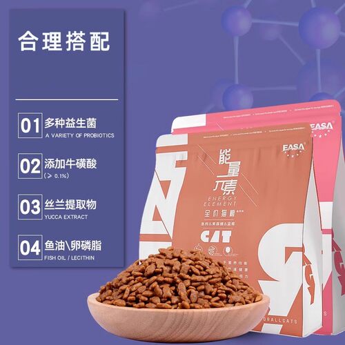 伊萨能量元素2.5kg猫粮成猫幼猫蓝猫英短通用型全价猫咪主食猫粮 - 图0