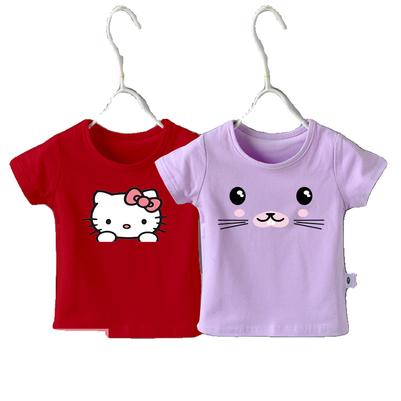 女童短袖T恤宝宝夏季洋气半袖上衣1-3岁中小儿童打底衫夏装新款潮