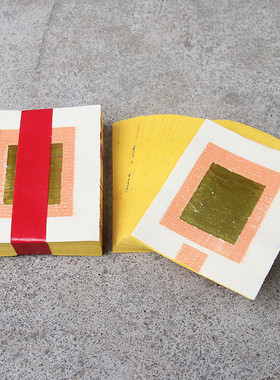 双竹福金黄纸光面黄纸竹浆纸草纸长9厘米宽8厘米一捆400张