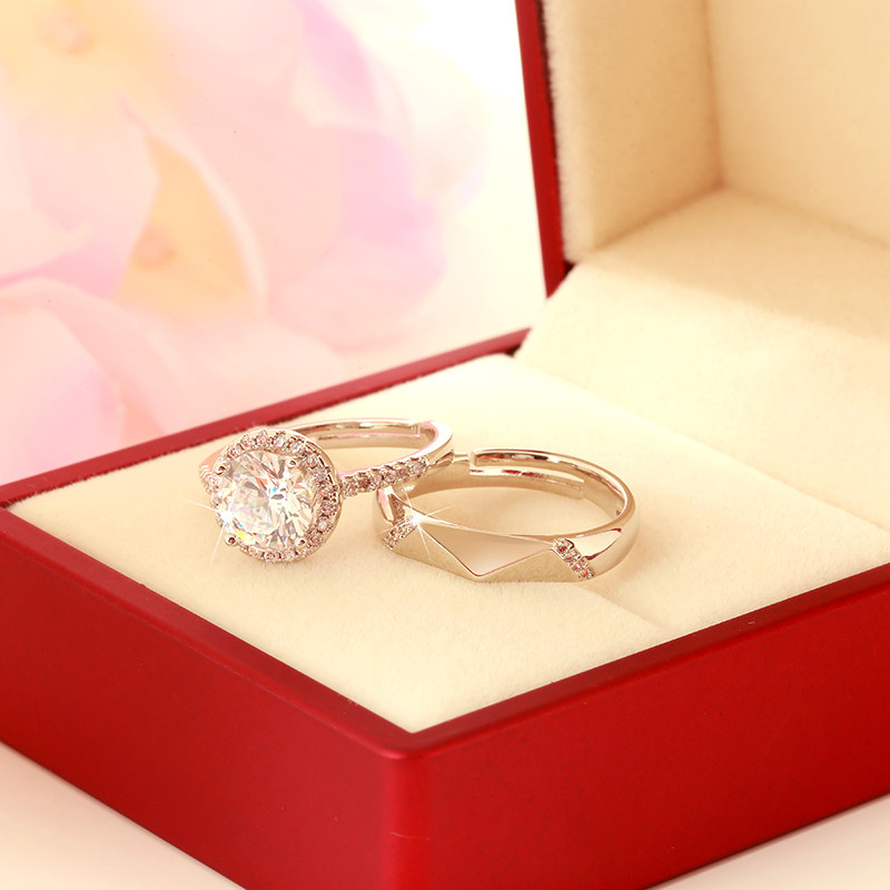 古缇婚婚礼日韩活口仿真假男女钻戒 古缇饰品戒指/指环