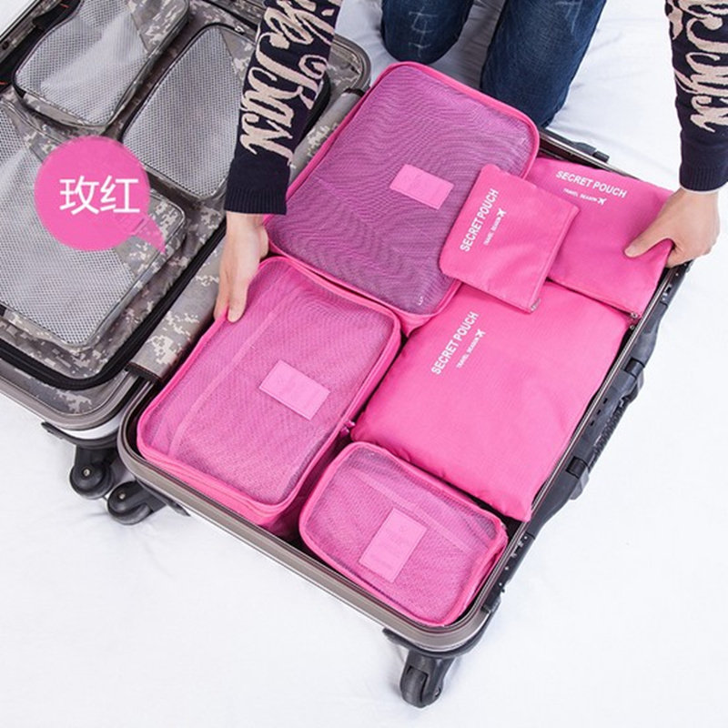 Travel storage bag Travel suitcase Underwear Clothes Packaging Bags Waterproof Organizing Bags Storage Bags 6-piece Set
