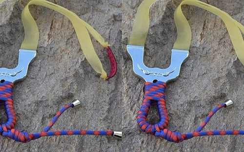 Точная дорожная рогатка с плоскими резинками из нержавеющей стали