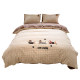 Thickened cotton brushed towel embroidered four-piece set