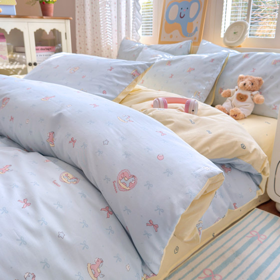 Ins style high count and high density pure cotton skin-friendly four-piece set