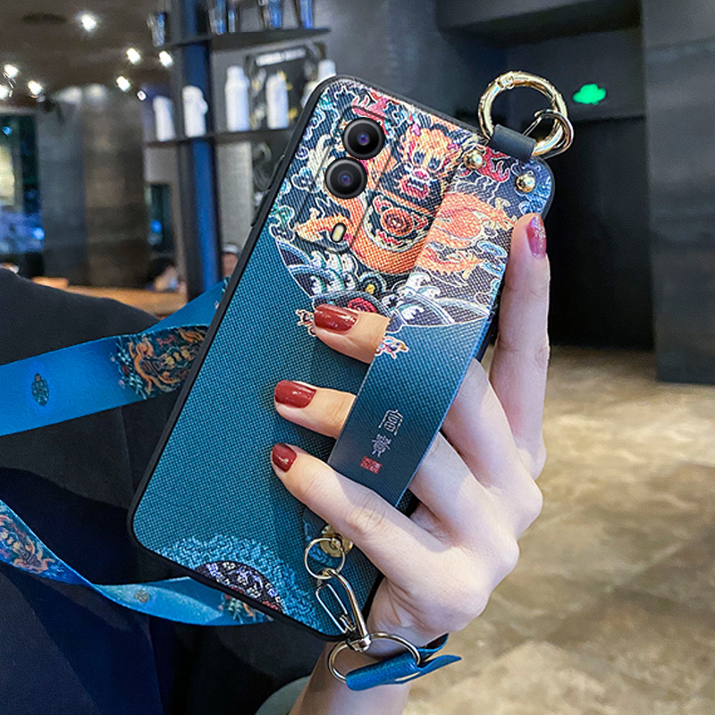 适用vivoy53s手机壳如意腕带vivo保护y53s硅胶套丫53s镜头全包防摔外V2111A磨砂vovoy软壳vivi女vovi步步高男