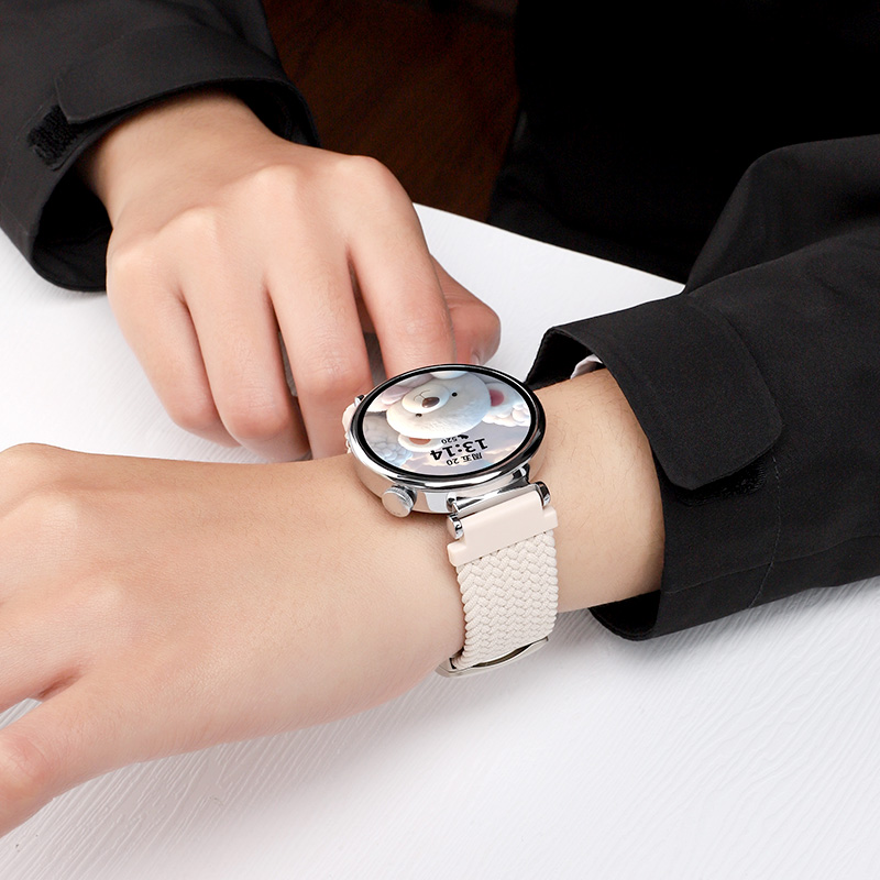 适用于OPPOWatchX2Mini手表表带编织磁吸oppowatchx2mini尼龙腕带女智能手表运动替换带新款迷你时尚高级质感 - 图1