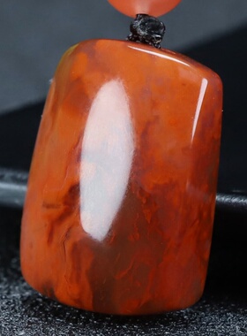 蝶逸凉山原石平安挂件南红玛瑙