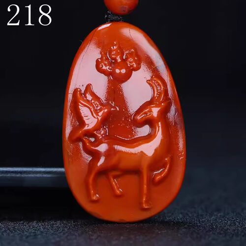 天然凉山保山南红玛瑙南红玉火焰纹生肖 羊 男女款转运南红羊吊坠 - 图1