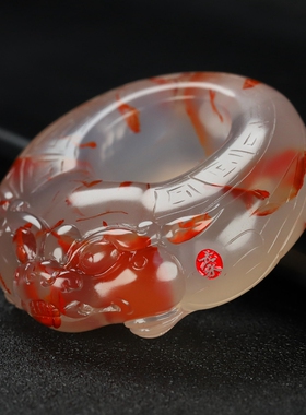 天然戒指蝶逸南红玛瑙