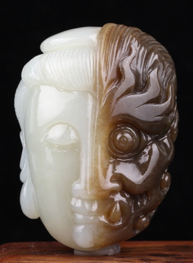 天然白玉蝶逸和田玉男女